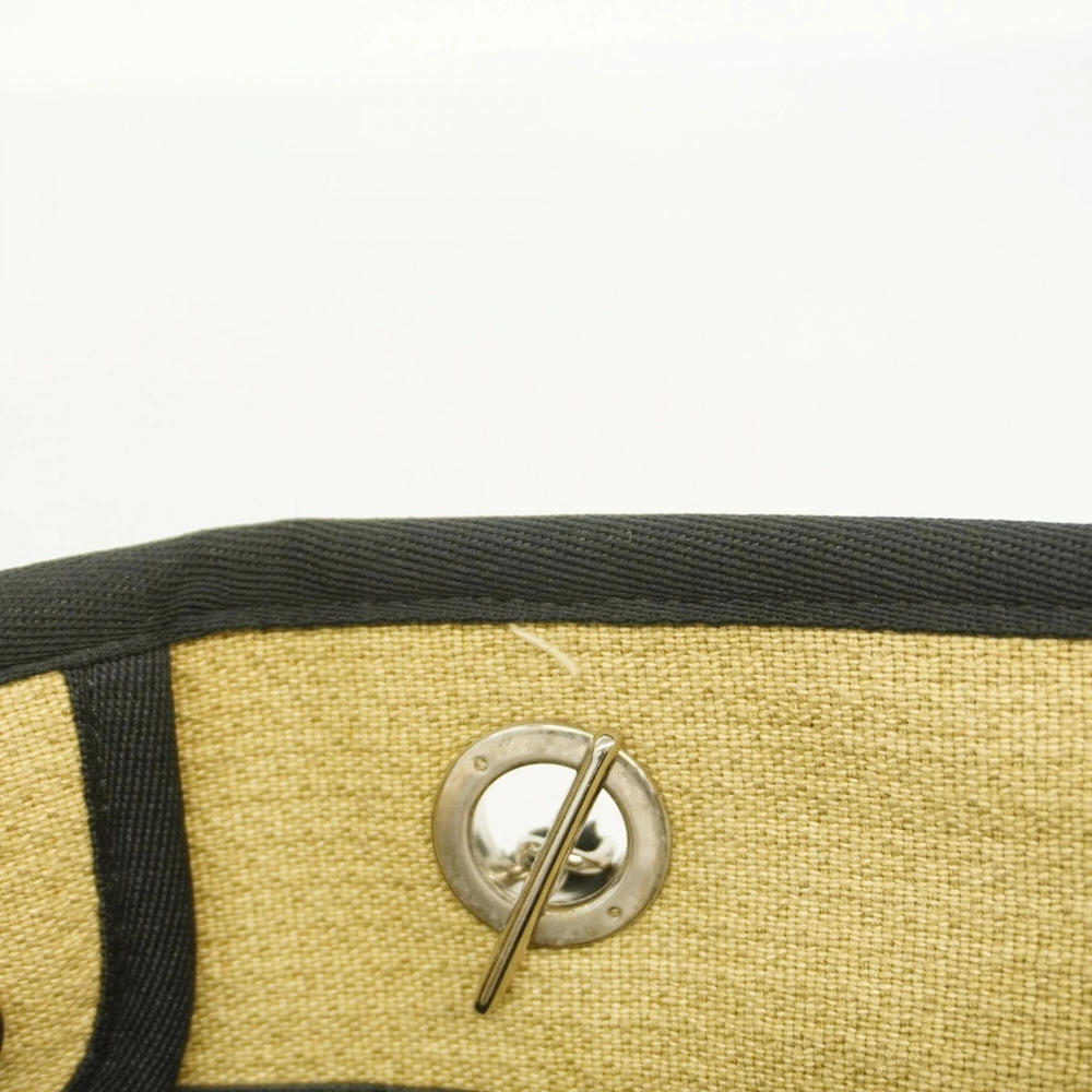 CHANEL Cream Canvas Deauville Tote Bag - Picture 7 of 9